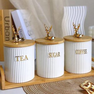Elegant Tea, Sugar & Coffee Canister Set