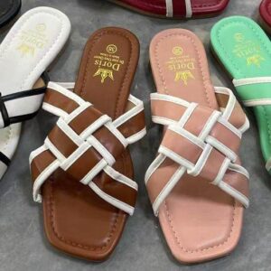 Summer Women Slippers Fashion Outside Flat Shoes Non-slip and Comfortable Crossover Women's Sandal Luxury Ladies from size 36 to 42 (below price is for 20 pairs ) Goods in Tanzania