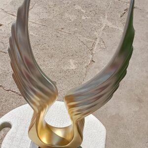 Golden Angel Wings Sculpture Bird Wing Figurine Eagle Wings Feng Shui Luxury Living Room Decoration Abstract Ornaments(Goods in Kenya)
