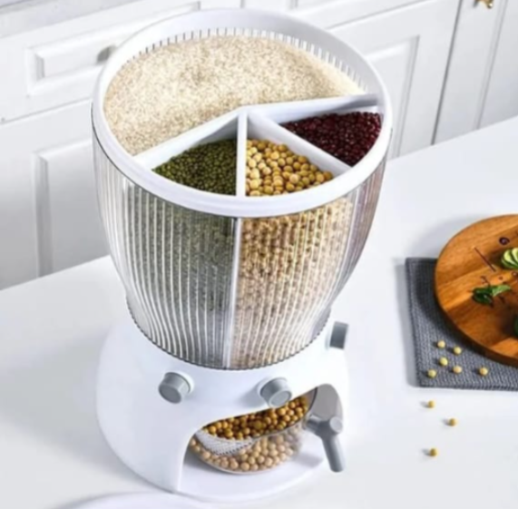 Partitioned rotation cereal dispenser (already in kenya)