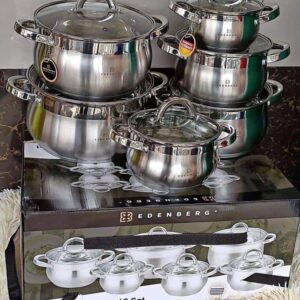 12pcs Stainless Steel Cookware Set(GOODS IN KENYA)