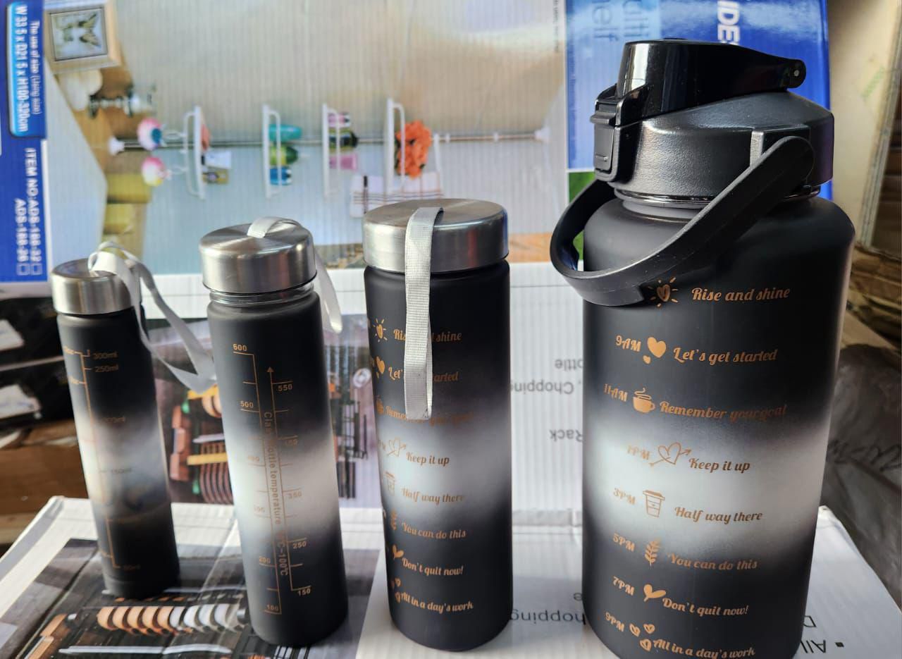 Generic 4pcs Set Motivational Water Bottle(GOODS IN KENYA)
