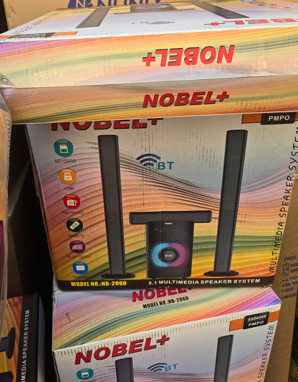Nobel NB-2060 5.1CH HIGH TECH MULTIMEDIA SOUND SYSTEM BT/FM/USB/AUX(goods in kenya)