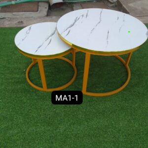 WHITE Nesting Coffee Table Marble Effect (MDF)(goods in kenya)