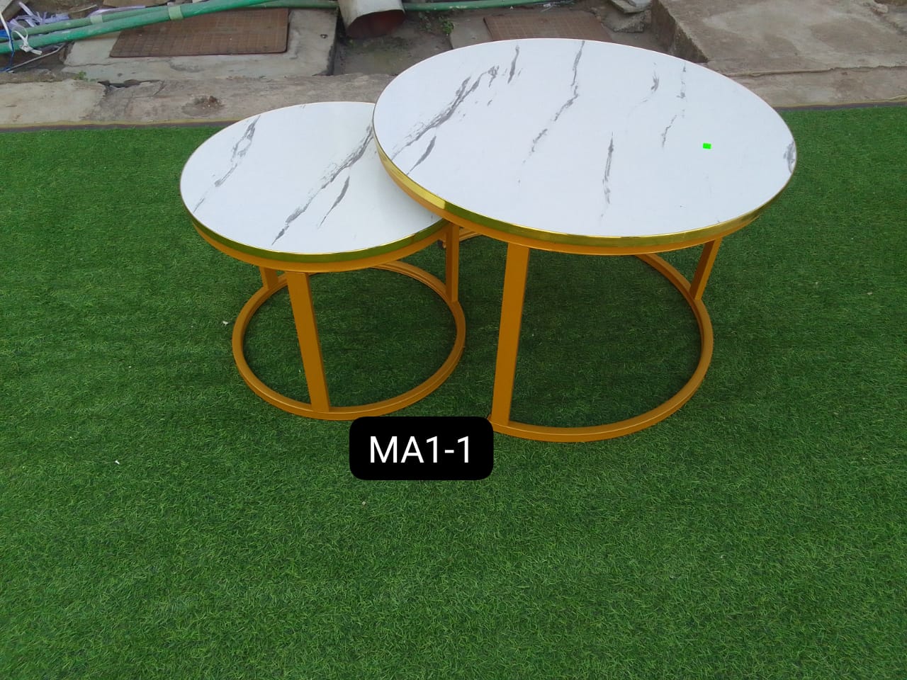 WHITE Nesting Coffee Table Marble Effect (MDF)(goods in kenya)
