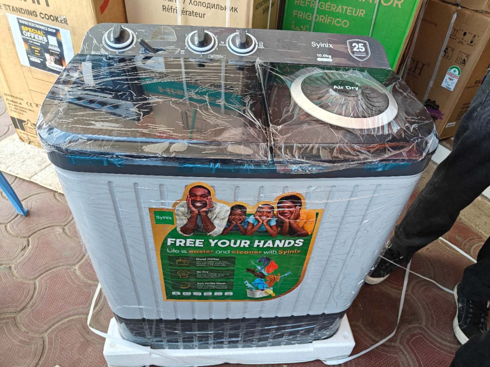 Syinix 10kgs top load twin tub washing machine(goods in kenya)
