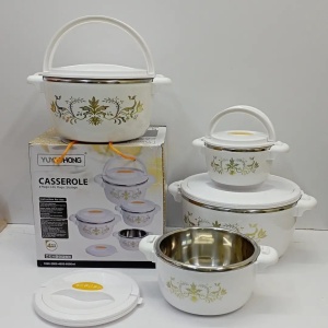 4pcs set White Casserole Hotpot(goods in kenya)