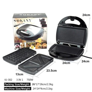3in1 Sandwich Maker SK-302 MAKE