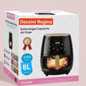 Glass Oven Dessini Air fryer 8 Litres ( Touch Tuner/ Digital Tuner) 💑 3 pin British plug 🤩 Touch Tuner/ Digital Tuner