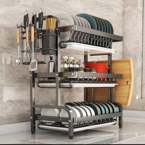 3 Tier High quality carbon steel dish rack