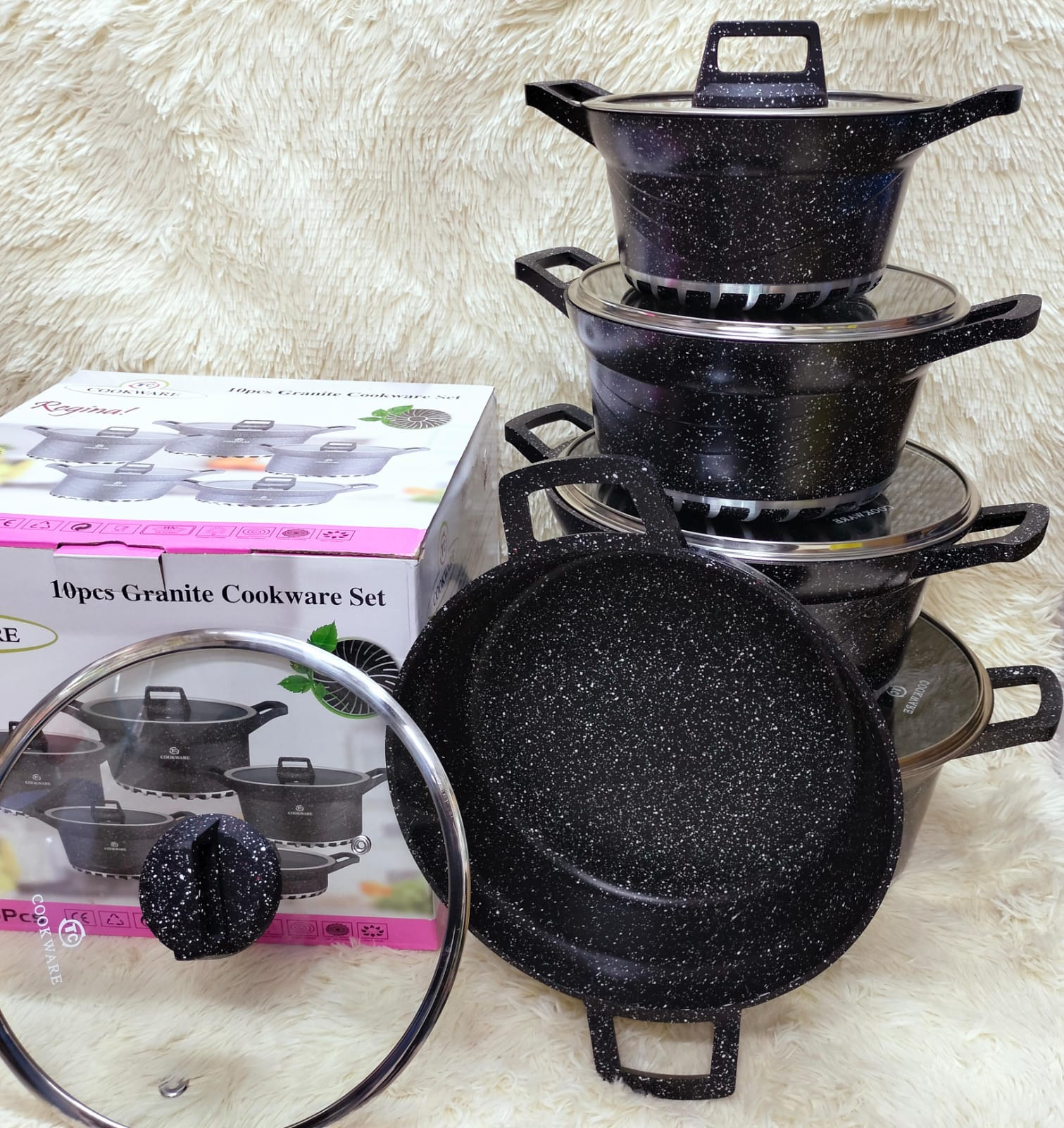 Price drop 📌📌🔥🔥 Bosch granite cook ware set original made in Germany Black 🔥(goods in kenya)