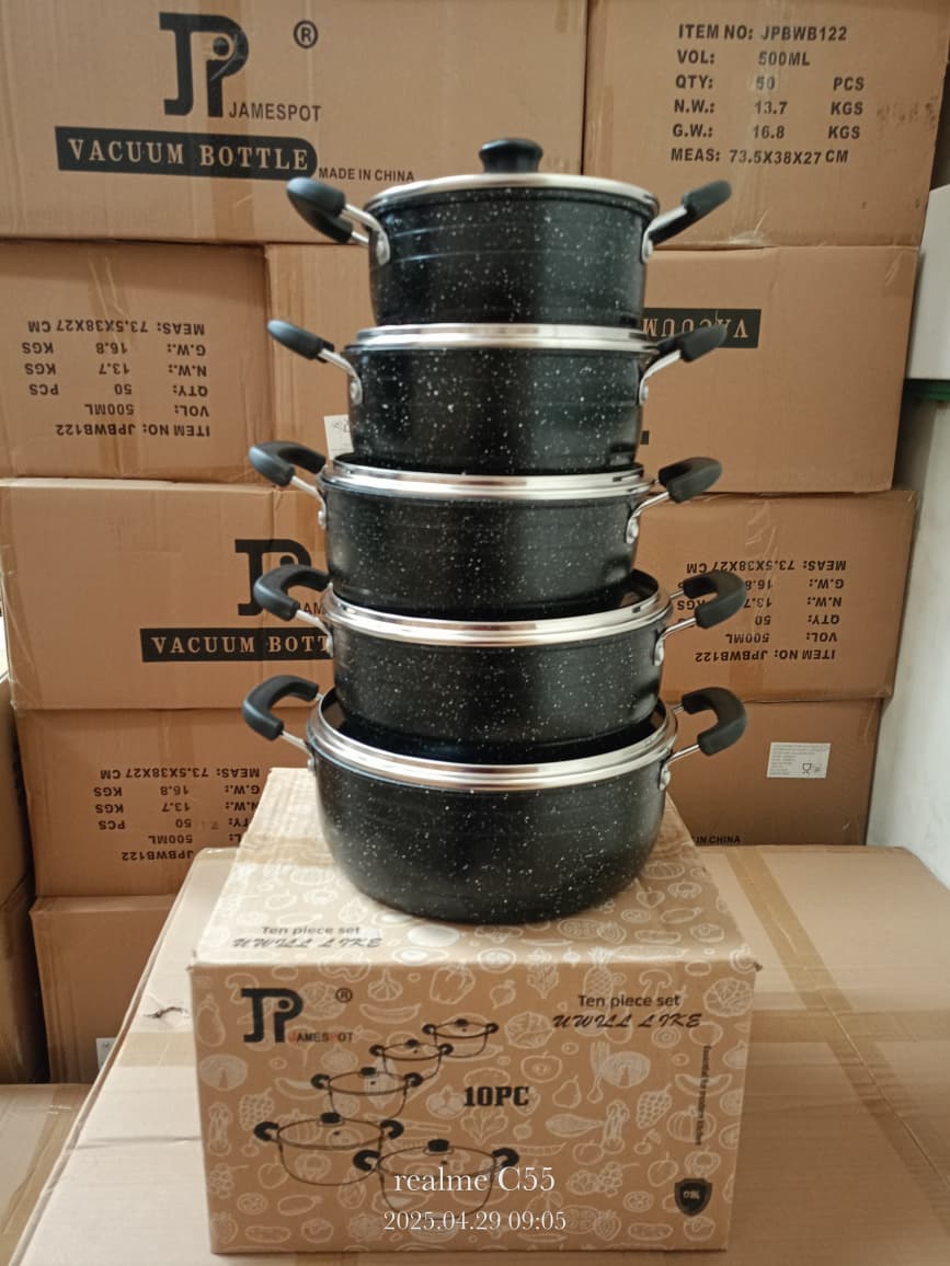 10pc nonstick cooking pot JP(goods in kenya)