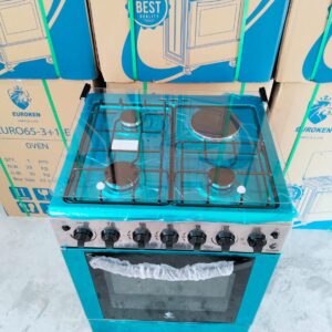 Euroken 3 gas+1 Hotplate size 60 by 65cm cooker(goods in kenya)