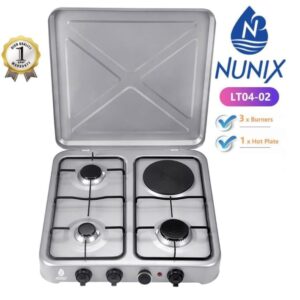 Nunix Table Top Cooker 3 Gas + 1 Electric Burner(goods in kenya)