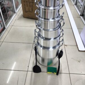 Original Tornado (TC) Cookware Set Sufuria with Free( 2 pcs Plastic service Spoons and 1 Scotch )( goods in kenya)