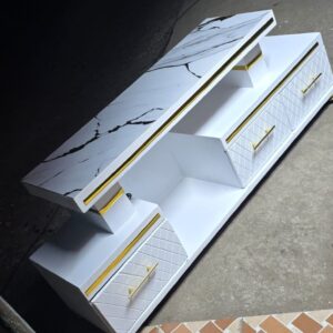 WHITE and gold with marble top 5fts length