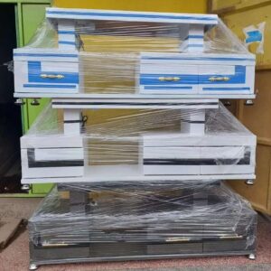 TV STAND WITH LED LIGHTS FITTED SUPPORT UPTO 50 INCH TV SIZE WITH DRAWERS.