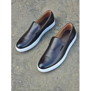 men's casual flat leather shoes