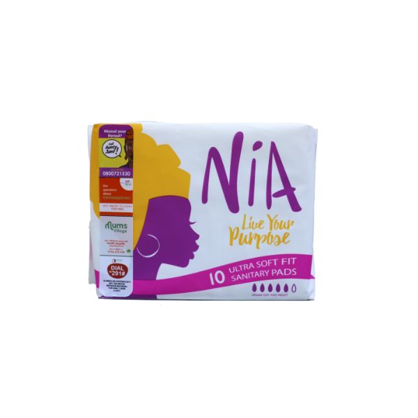 NIA ULTRA SOFT SANITARY PADS 10'S (Only in Nakuru)