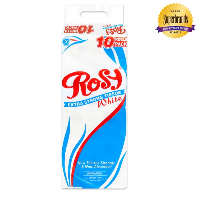 ROSY TOILET PAPER 10'S WHITE UNWRAP (Only in Nakuru)