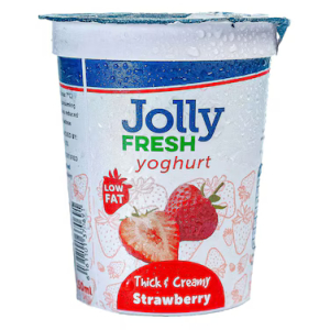 Jolly Fresh Thick And Creamy Strawberry Cup Yoghurt 250ml (Only in Nakuru)