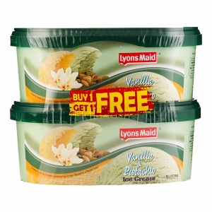 LYONS VANILLA & PISTACHIO ICE CREAM 1L (Only in Nakuru)