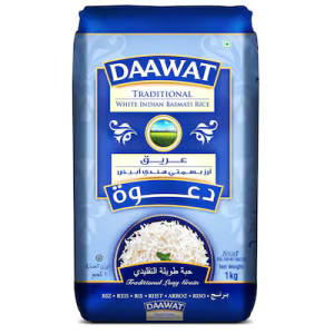 Daawat Traditional White Indian Basmati Rice, 2kg (Only in Nakuru)