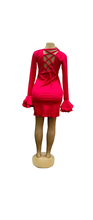 Staud Hawthorne Bell-Sleeve Minidress