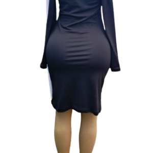 Robbed off shoulder dress