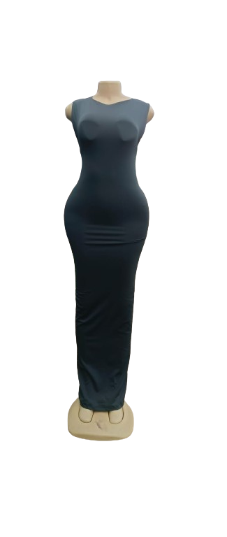 Backless Maxi Dress - Black