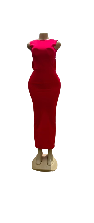 elegant women sleeveless high waist fit dress