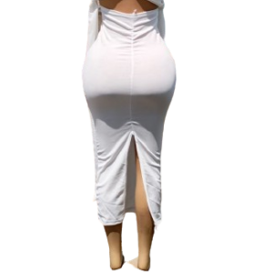 Crossover Halter Dress in Iconic White