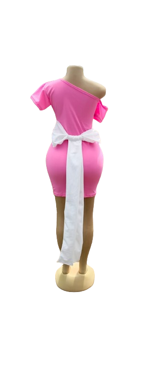 Women's One-Shoulder Form-fitting Formal Dress .