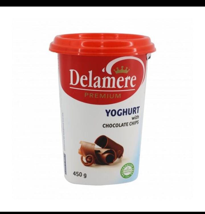 DELAMERE CHOCOLATE CHIPS YOGHURT 450ML (Only in Nakuru)