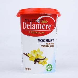 DELAMERE PREMIUM REAL VANILLA PODS YOGHURT 450ML (Only in Nakuru)