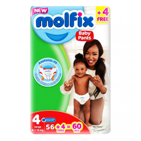 Molfix Pants Size 4 9.1-15Kg 56S(only in Nakuru)